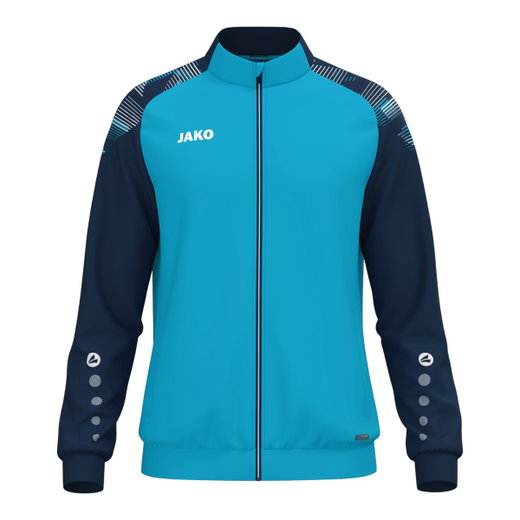 JAKO Trainingsjacke (Polyester) Sonic (100% rec. Polyester, moderner Look) aquablau/marineblau Herren
