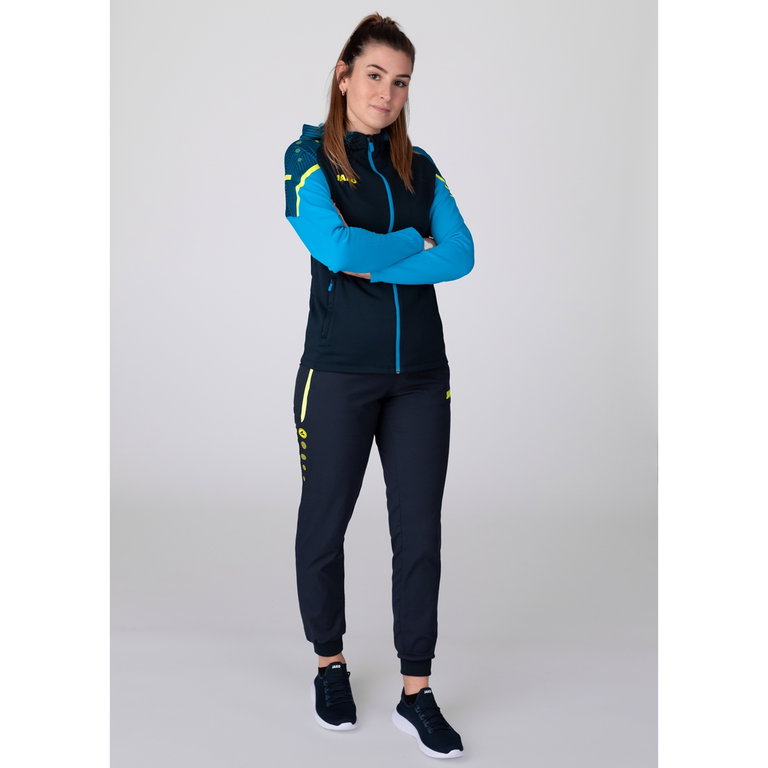 JAKO Presentation Suit Performance with Hood (Jacket and Trousers) Navy Blue/Light Blue Women