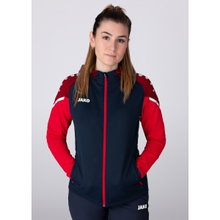 JAKO Presentation Suit Performance with Hood (Jacket and Trousers) Navy/Red Women