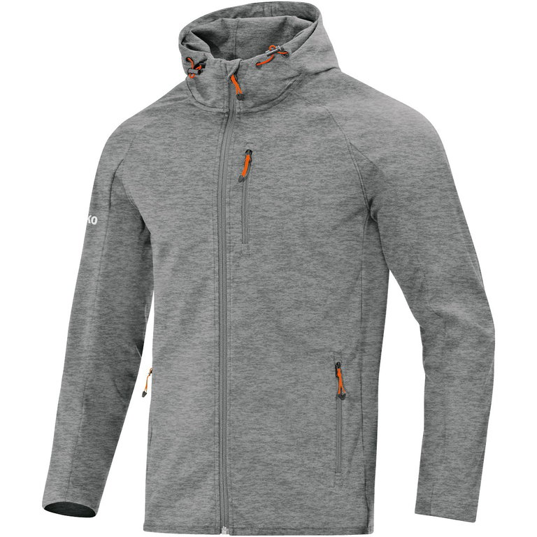 JAKO Softshelljacke Light (wind- und wasserabweisend) grau Herren
