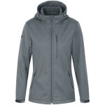 JAKO Softshelljacke Premium (Kapuze, wind- und wasserabweisend) dunkelgrau Damen