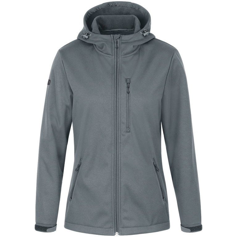JAKO Kurtka Softshell Premium (Kaptur, wiatro- i wodoodporna) ciemnoszara Damska