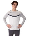 JAKO Sport-Langarmshirt Sweat Iconic (Polyester-Stretch-Fleece) weiss/grau/anthrazitgrau Herren