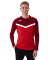 JAKO Sport-Langarmshirt Sweat Iconic (Polyester-Stretch-Fleece) rot/weinrot Herren