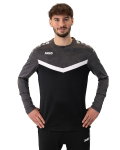 JAKO Sport Long Sleeve Sweatshirt Iconic (Polyester Stretch Fleece) black/anthracite grey Men's
