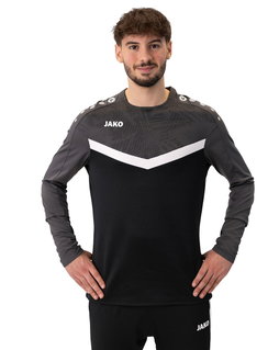 JAKO Sportowa koszulka z długim rękawem Sweat Iconic (Fleece z poliestru i elastanu) czarna/grafitowa męska