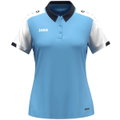 JAKO Sport-Polo Dynamic (100% rec. Polyester) himmelblau/weiss/marineblau Damen