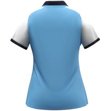 JAKO Sport Polo Dynamic (100% recycled Polyester) sky blue/white/navy blue ladies