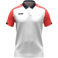 JAKO Sport-Polo Dynamic (Polyester-Mini-Piquet) weiss/coralrot/marineblau Herren