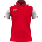 JAKO Sport-Polo Dynamic (poliestr mini-piquet) czerwono/biało/ciemnoczerwone męskie