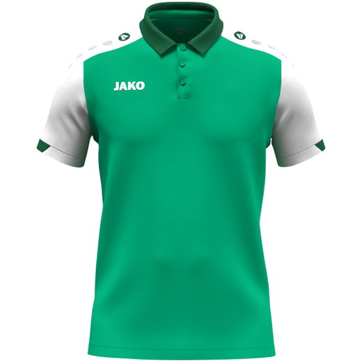 JAKO Sport-Polo Dynamic (Polyester-Mini-Piquet) grün/weiss/dunkelgrün Herren