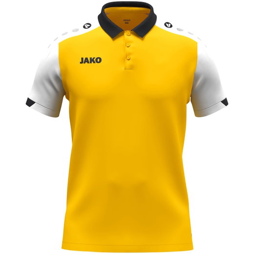JAKO Sport-Polo Dynamic (Polyester-Mini-Piquet) gelb/weiss/schwarz Herren