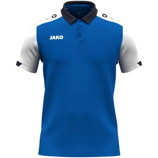 JAKO Sport-Polo Dynamic (poliesterowy mini-piquet) niebieski/biały/granatowy męski
