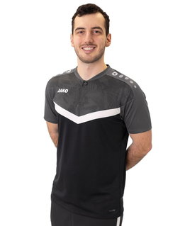 JAKO Sport-Polo Iconic (Mikrowłókno poliestrowe) czarny/grafitowy męski