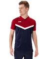 JAKO Sport-Polo Iconic (Polyester-Micro-Mesh) marineblau/rot Herren