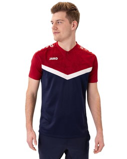 JAKO Sport-Polo Iconic (Polyester-Micro-Mesh) marineblau/rot Herren
