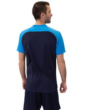 JAKO Sport Polo Iconic (Polyester Micro Mesh) navy blue/light blue/yellow men's