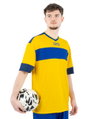 JAKO Sport T-shirt Club 92 Jersey (V-neck, Retro Charm, Oversized Cut) short-sleeved yellow/blue men's
