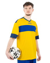 JAKO Sport T-shirt Club 92 Jersey (V-neck, Retro Charm, Oversized Cut) short-sleeved yellow/blue men's