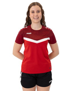 JAKO Sport-Shirt Iconic (Polyester-Micro-Mesh) rot/weinrot Damen