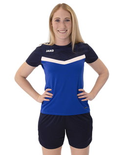 JAKO Sport-Shirt Iconic (Polyester-Micro-Mesh) royalblau/marineblau Damen