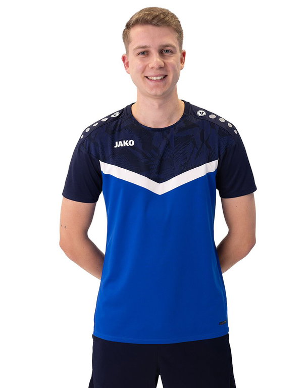 JAKO Sport-Tshirt Iconic (Polyester-Micro-Mesh) royalblau/marineblau Herren