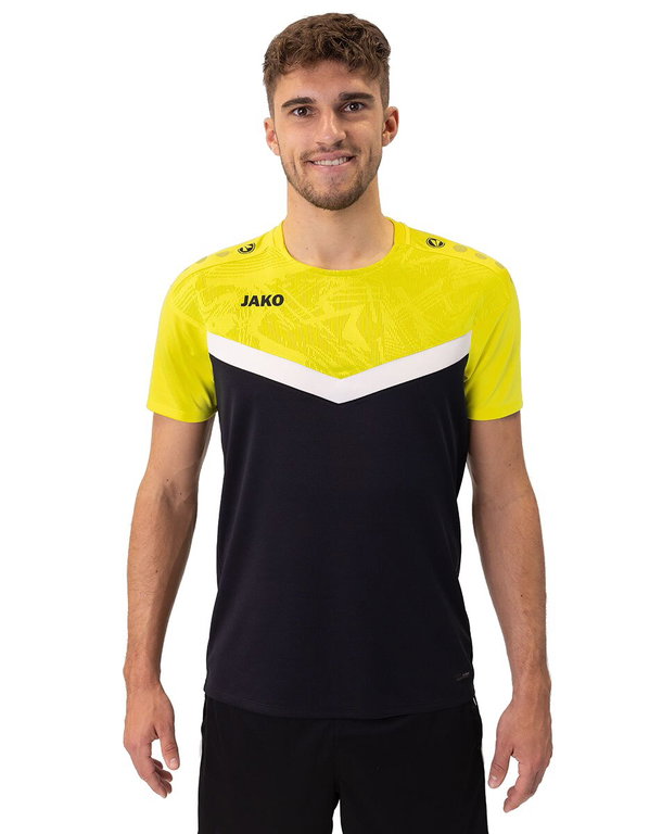 JAKO Sport-Tshirt Iconic (Polyester-Micro-Mesh) schwarz/gelb Herren