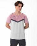 JAKO Sport-Tshirt Iconic (Polyester-Micro-Mesh) hellgrau/pink/anthrazitgrau Herren