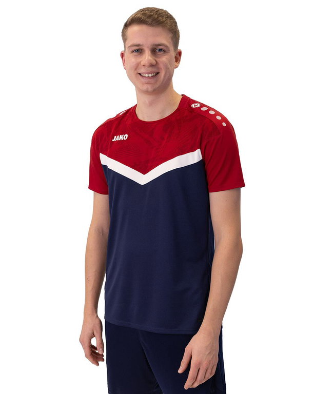 JAKO Sport-Tshirt Iconic (Polyester-Micro-Mesh) marineblau/rot Herren