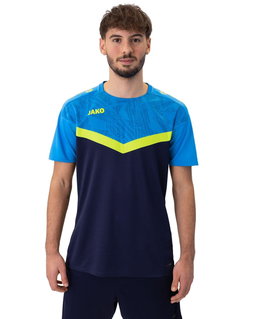 JAKO Koszulka sportowa Iconic (Mikrosiatka poliestrowa) granatowa/niebieska/żółta męska