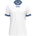 JAKO Sport-Tshirt Retro Trikot (V-Ausschnitt, atmungsaktiv) kurzarm weiss/royalblau Herren