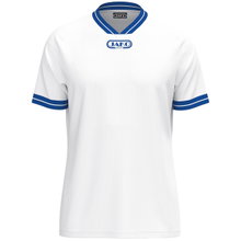 JAKO Sport-Tshirt Retro Trikot (V-Ausschnitt, atmungsaktiv) kurzarm weiss/royalblau Herren
