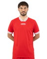 JAKO Sport T-shirt Retro Jersey (V-neck, breathable) short-sleeved red/white men's