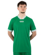 JAKO Sport-Tshirt Retro Trikot (V-Ausschnitt, atmungsaktiv) kurzarm grün/weiss Herren