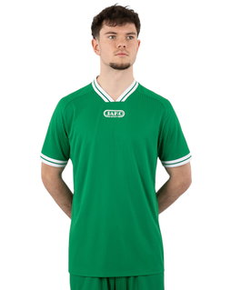 JAKO Sport-Tshirt Retro Trikot (V-Ausschnitt, atmungsaktiv) kurzarm grün/weiss Herren