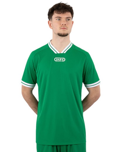 JAKO Sport-Tshirt Retro Trikot (V-Ausschnitt, atmungsaktiv) kurzarm grün/weiss Herren