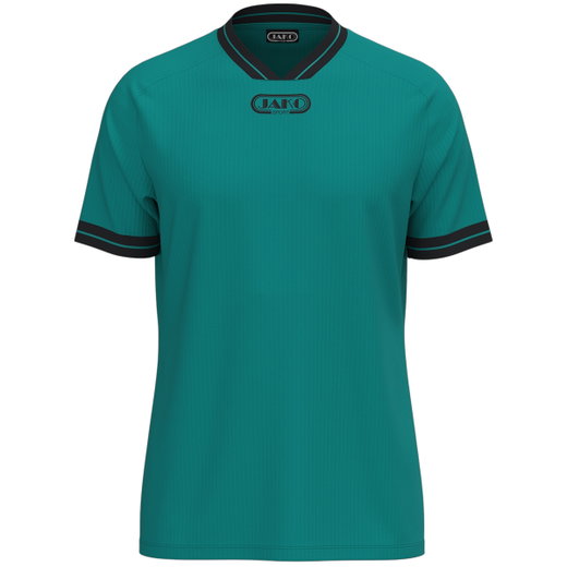 JAKO Sport-Tshirt Retro Trikot (V-Ausschnitt, atmungsaktiv) kurzarm türkisblau Herren