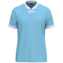 JAKO Sport T-shirt Retro Jersey (V-neck, breathable) short-sleeved light blue/white men's