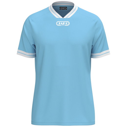 JAKO Sport T-shirt Retro Jersey (V-neck, breathable) short-sleeved light blue/white men's