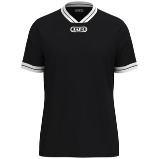 JAKO Sport-Tshirt Retro Trikot (V-Ausschnitt, atmungsaktiv) kurzarm schwarz/weiss Herren