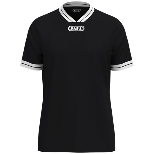 JAKO Sport T-shirt Retro Jersey (V-neck, breathable) short-sleeved black/white men's