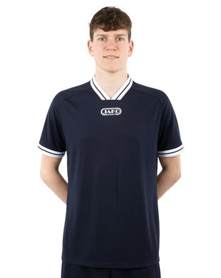JAKO Sport T-shirt Retro Jersey (V-neck, breathable) short-sleeved navy blue/white men's