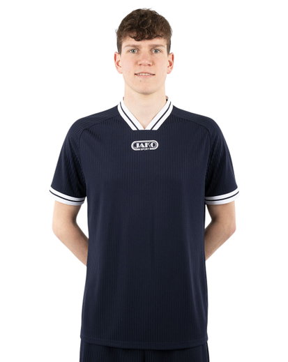 JAKO Sport T-shirt Retro Jersey (V-neck, breathable) short-sleeved navy blue/white men's