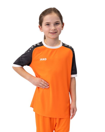 JAKO Sport-Tshirt Trikot Iconic (Polyester-Interlock) orange/schwarz Kinder