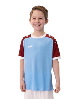 JAKO Sport-Tshirt Trikot Iconic (Polyester-Interlock) himmelblau/winerot Kinder
