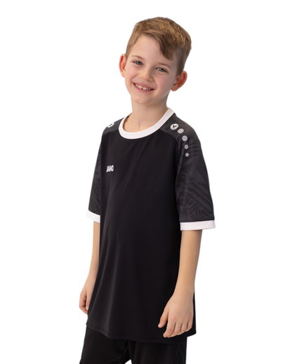 JAKO Sport-Tshirt Trikot Iconic (Polyester-Interlock) schwarz/weiss Kinder