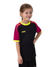 JAKO Sports T-shirt Jersey Iconic (Polyester Interlock) black/pink/yellow children