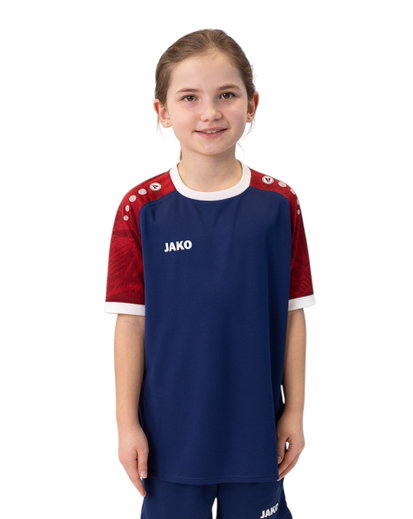 JAKO Sport-Tshirt Trikot Iconic (Polyester-Interlock) navyblau/rot Kinder