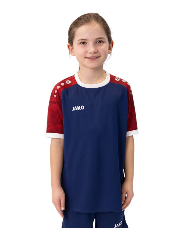 JAKO Sport-Tshirt Trikot Iconic (Polyester-Interlock) navyblau/rot Kinder
