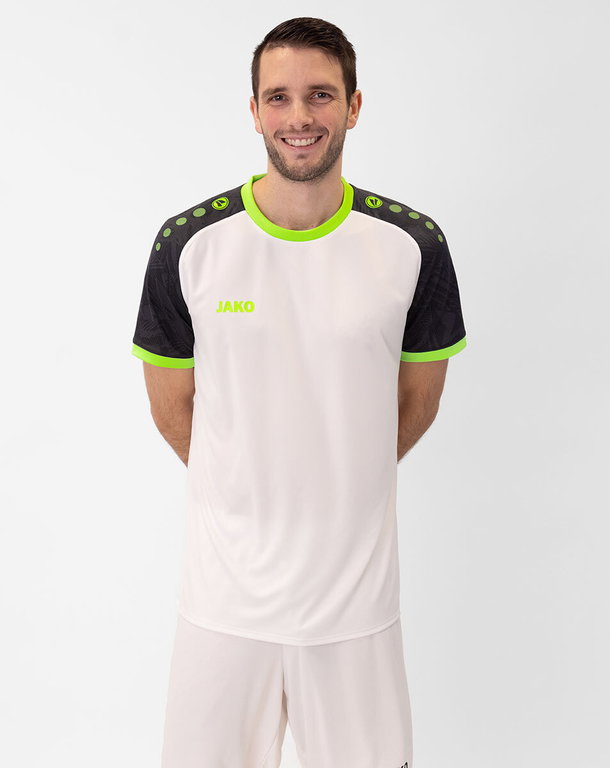 JAKO Sport-Tshirt Trikot Iconic (Polyester-Interlock) weiss/schwarz/grün Herren